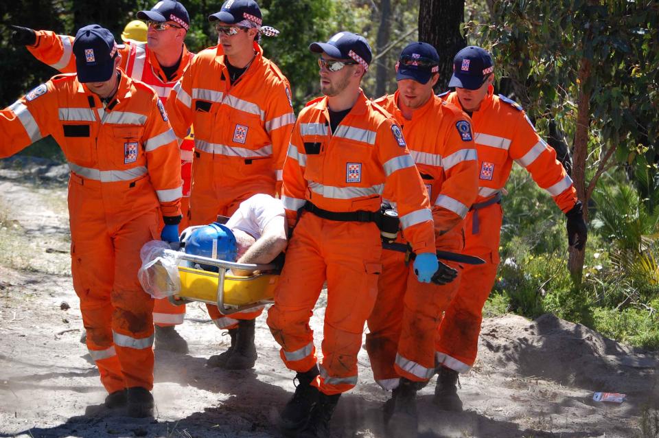 SES volunteers in flood response